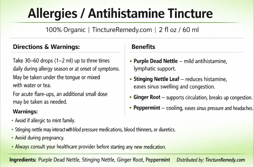 Allergies / Antihistamine Tincture