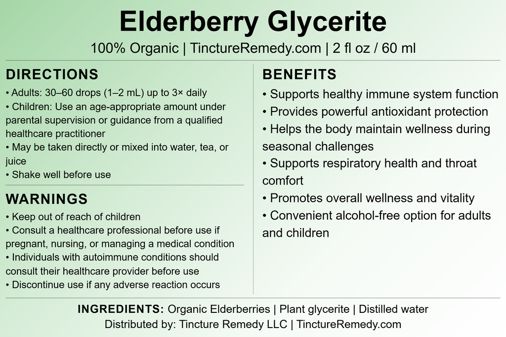Elderberry Glycerite 2 fl oz/ 60 ml