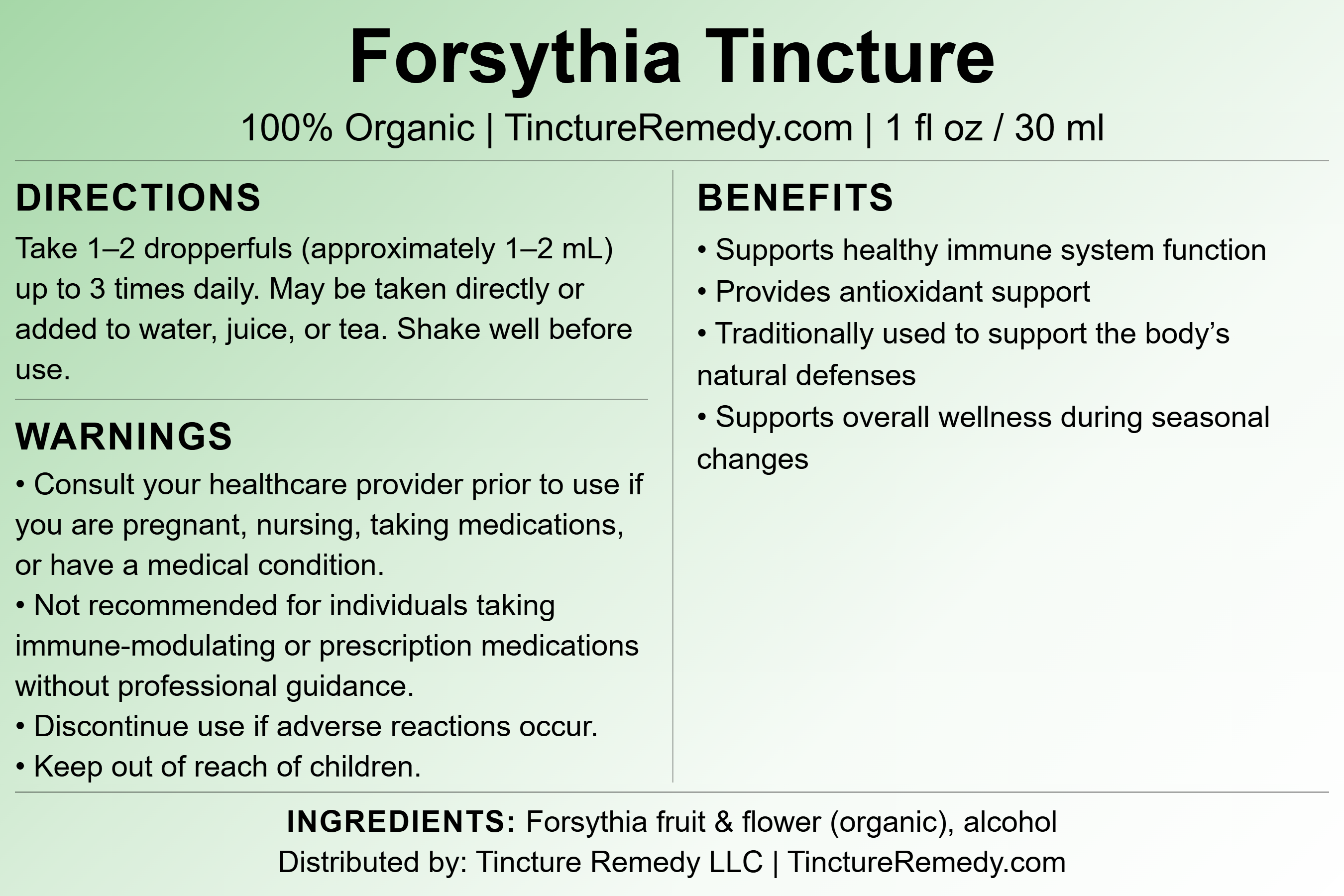Forsythia Tincture