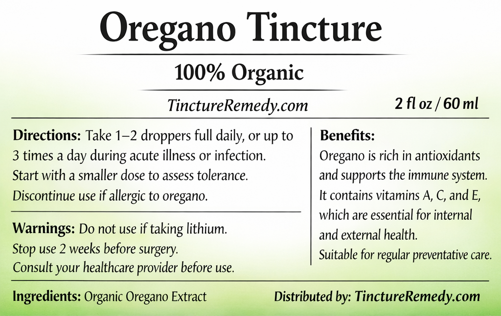 Oregano Tincture