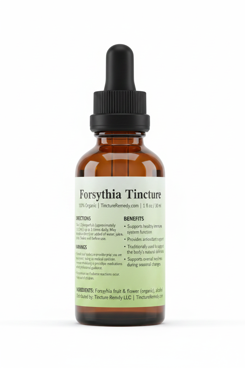 Forsythia Tincture - Clean White Background