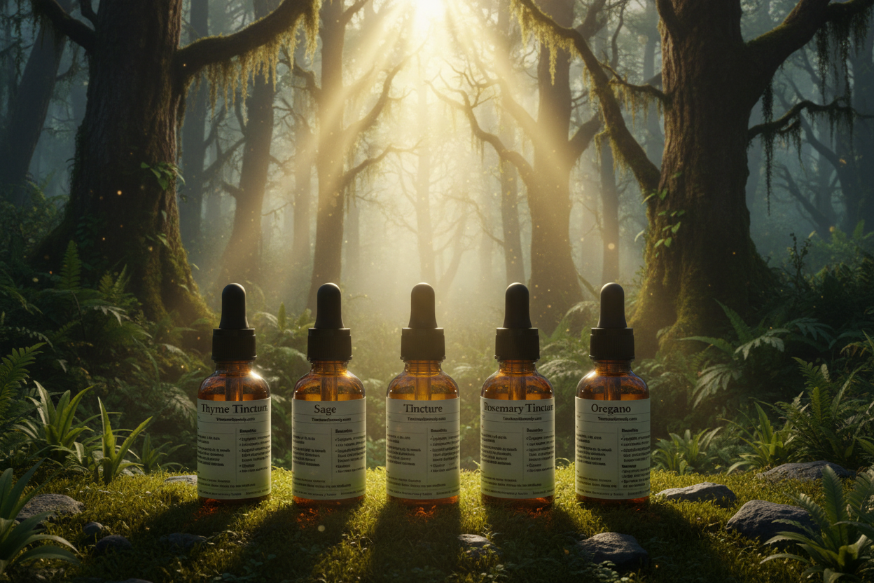 Tincture Collection with Clear Labels